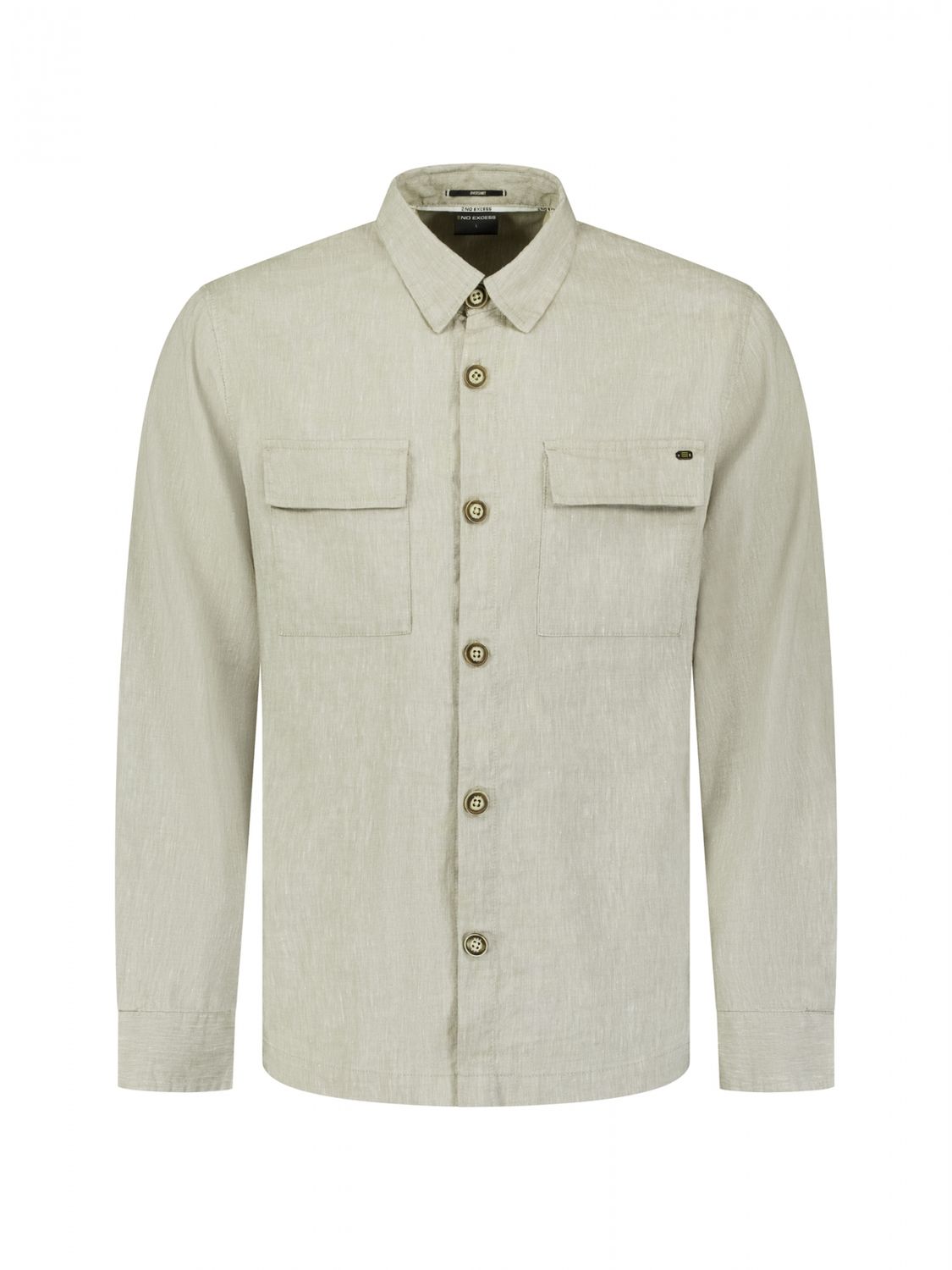 No Excess Overshirt Full Button 2-Tone With L