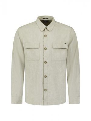 No Excess Overshirt Full Button 2-Tone With L