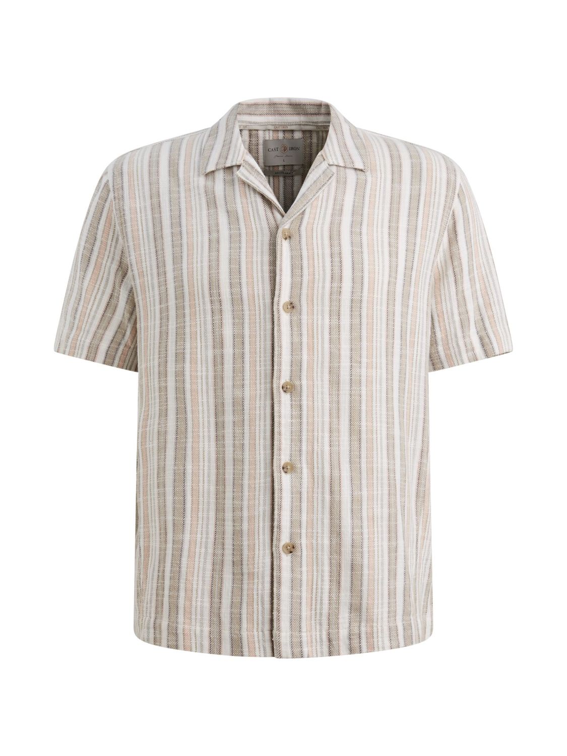 Cast Iron Short Sleeve Shirt Slub Twill stri