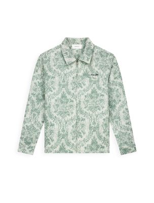 Pure Path Jacquard Flower Full-zip Overshirt