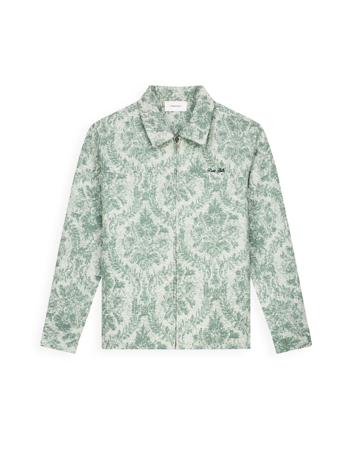 Pure Path Jacquard Flower Full-zip Overshirt