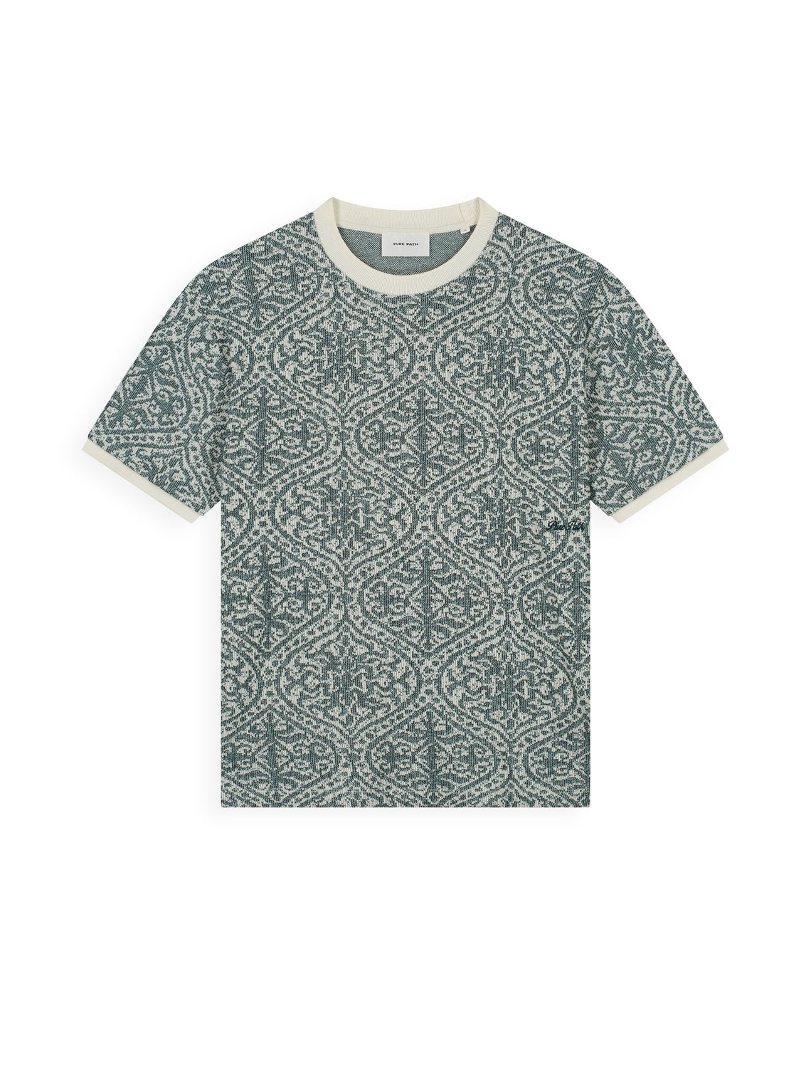 Pure Path Jacquard Pattern T-shirt