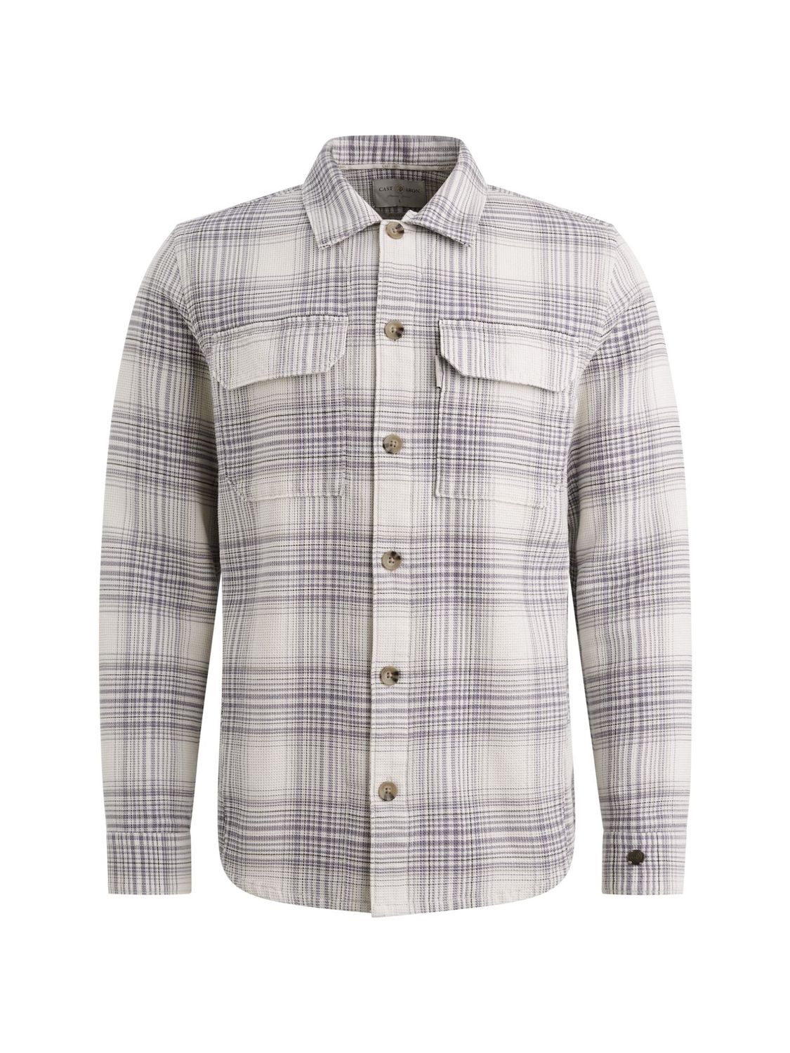 Cast Iron LONG SLEEVE SHIRT Check waffle YD