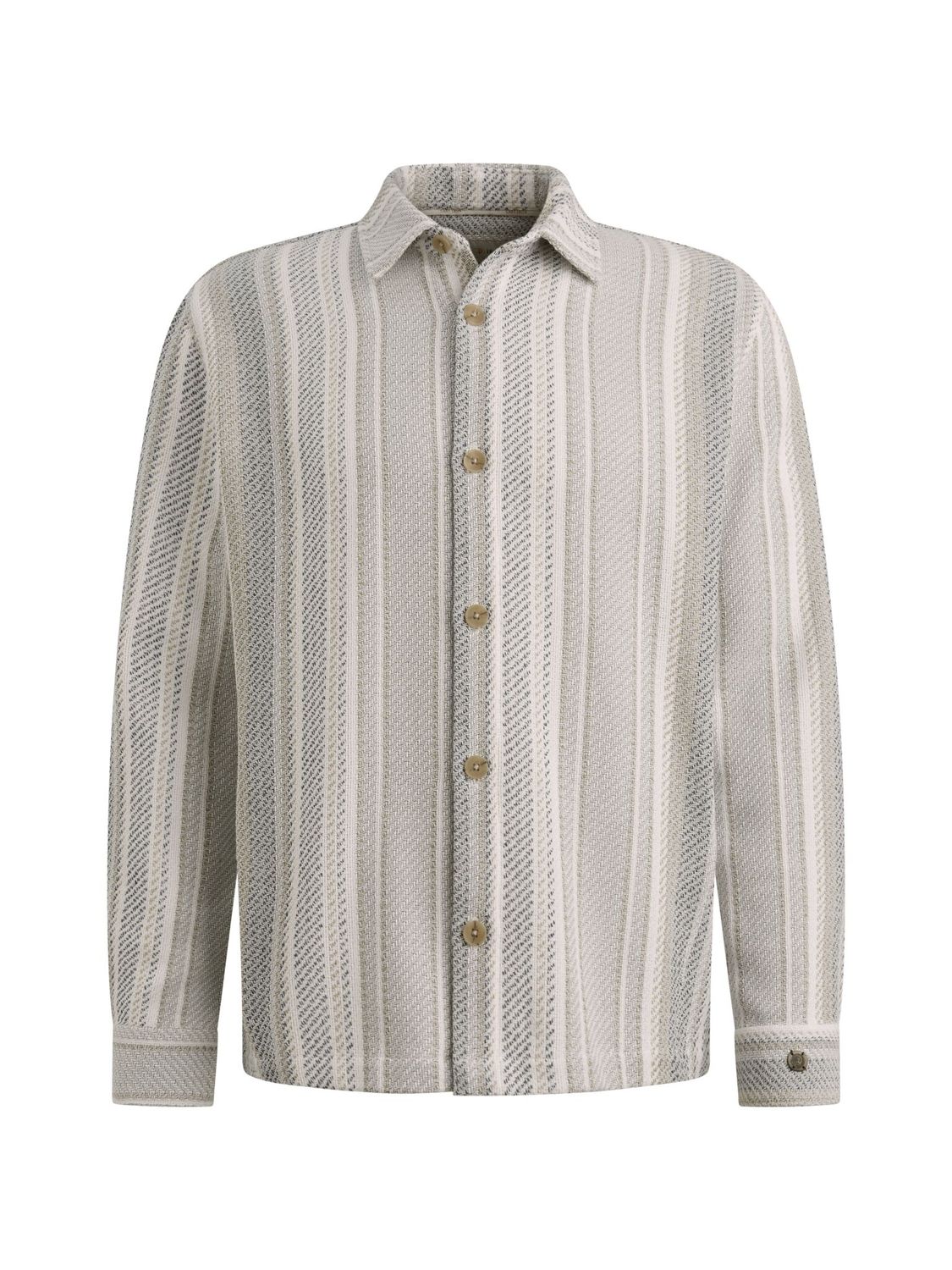 Cast Iron LONG SLEEVE SHIRT Twill Slub Strip