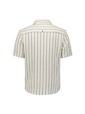 No Excess Shirt Short Sleeve Dobby 2Tone Stri