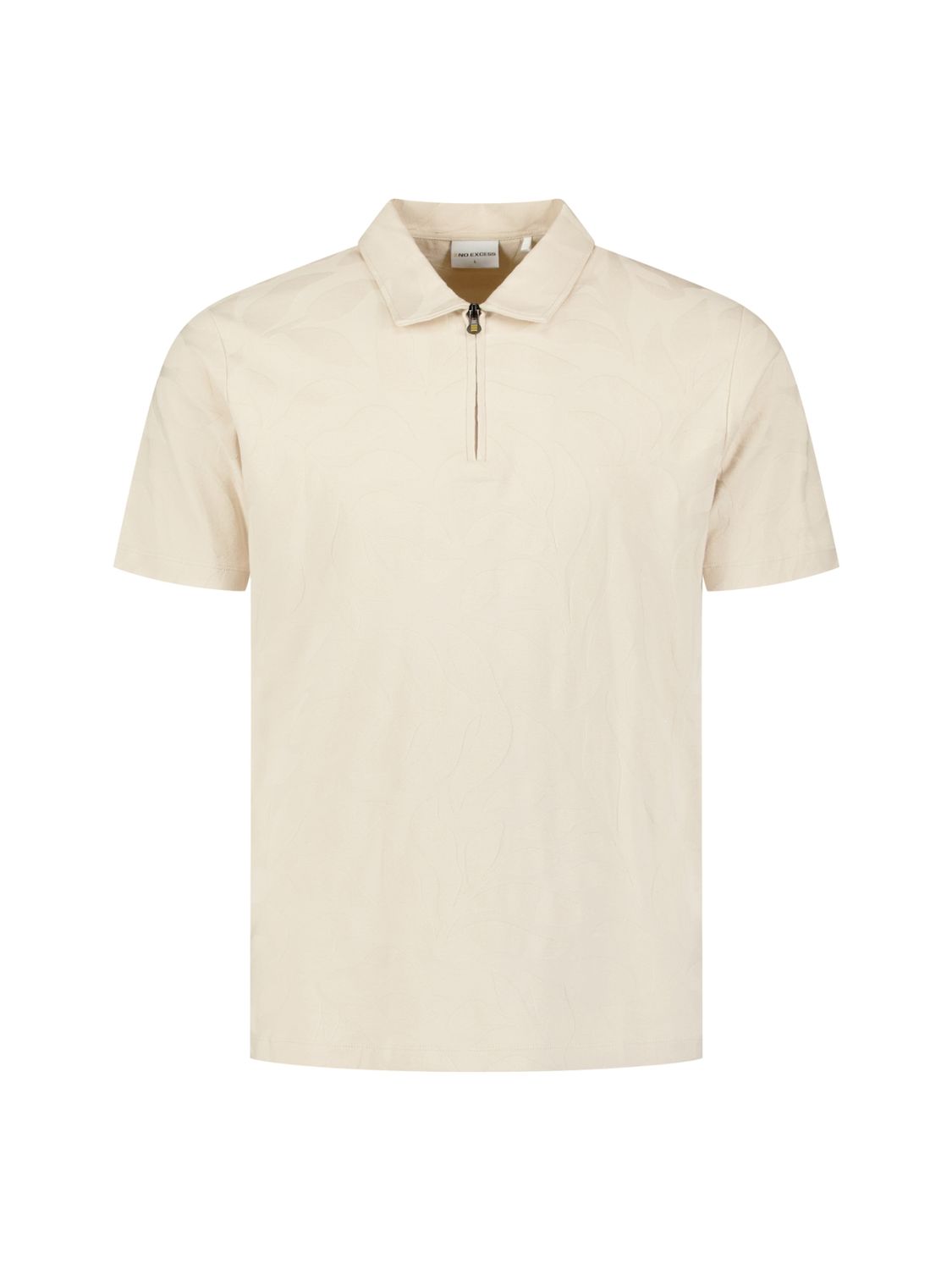 No Excess Polo Half Zip Short Sleeve Jacquard