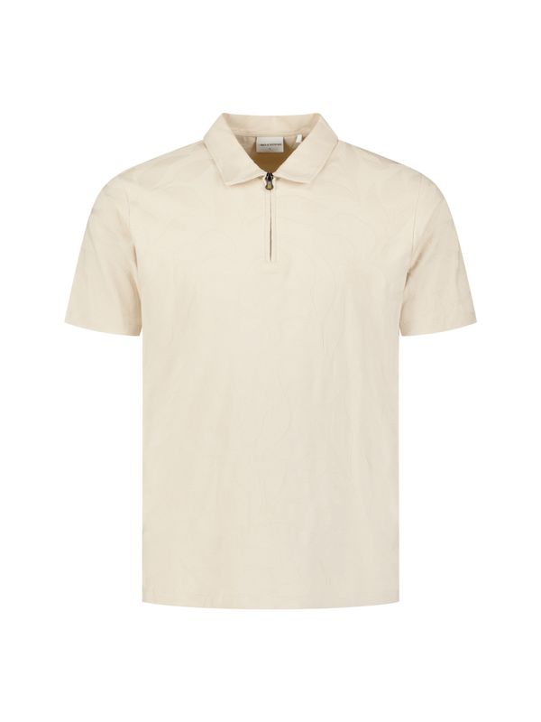 No Excess Polo Half Zip Short Sleeve Jacquard
