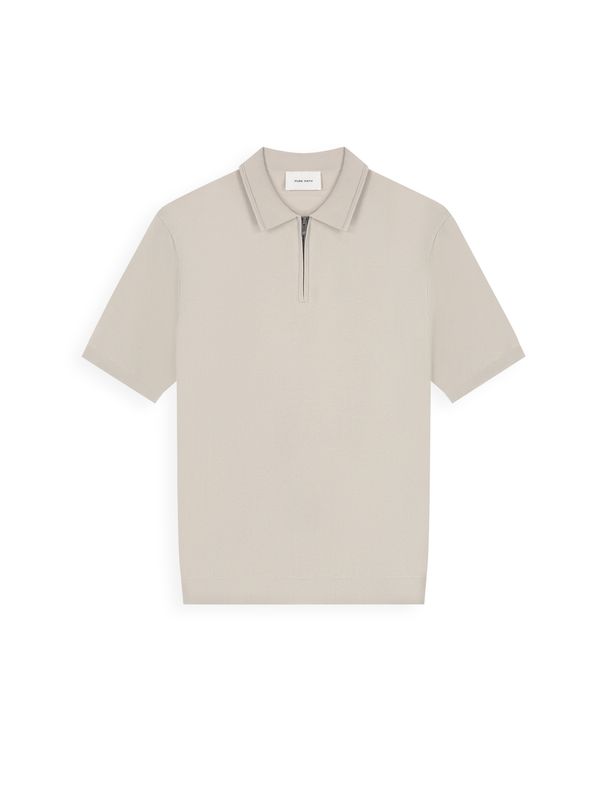 Pure Path Flat Knit Half-zip Polo