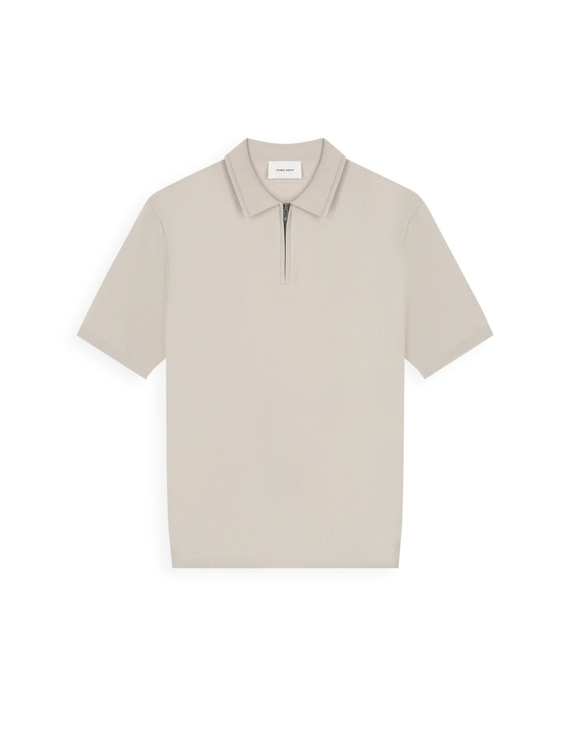 Pure Path Flat Knit Half-zip Polo