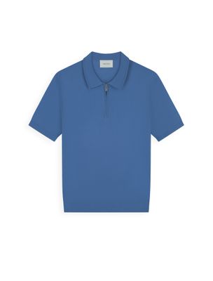 Pure Path Flat Knit Half-zip Polo
