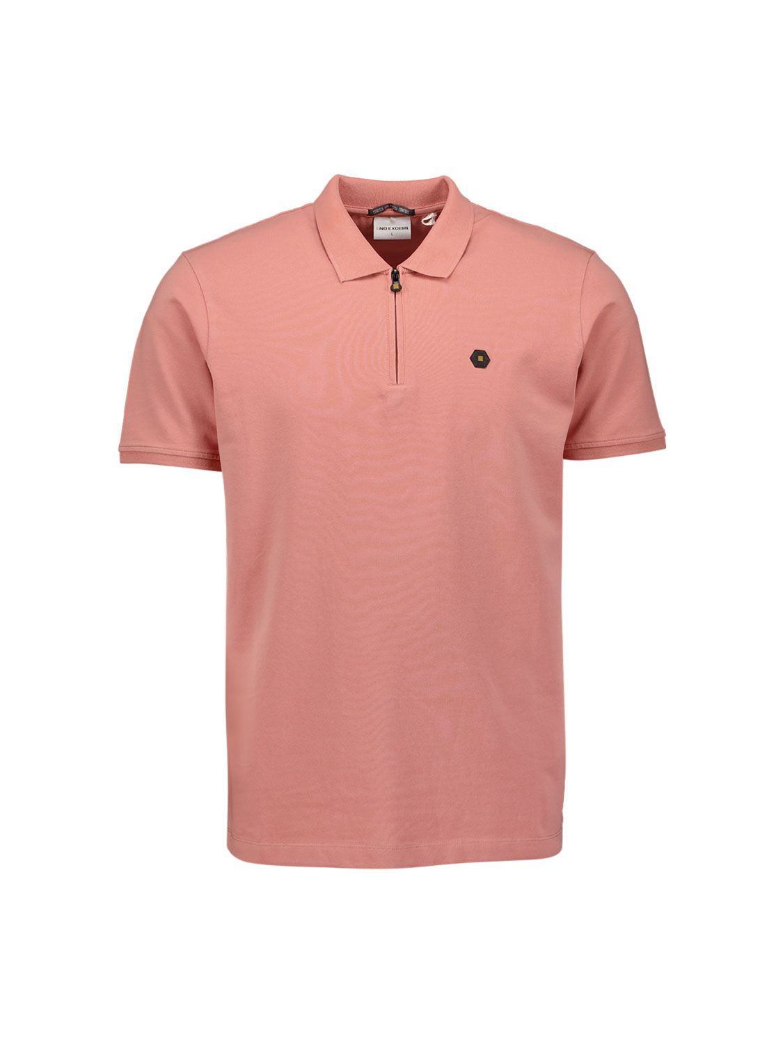 No Excess Polo Short Sleeve Zip Garment Dyed