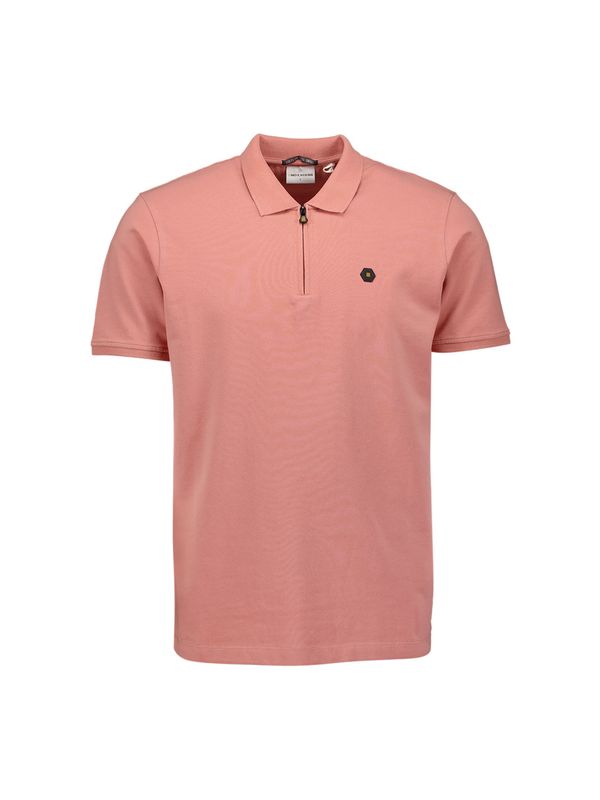 No Excess Polo Short Sleeve Zip Garment Dyed