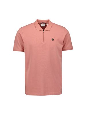 No Excess Polo Short Sleeve Zip Garment Dyed