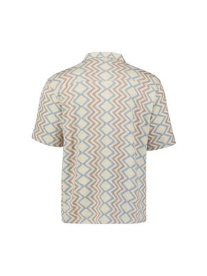 No Excess Shirt Short Sleeve Jacquard Zigzag