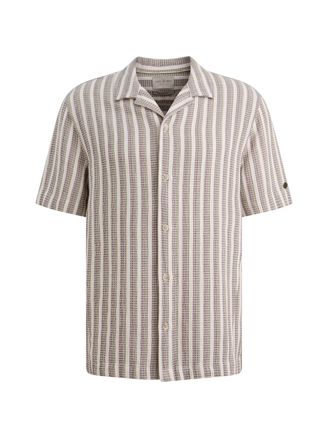Cast Iron Short Sleeve Shirt Stripe new mesh