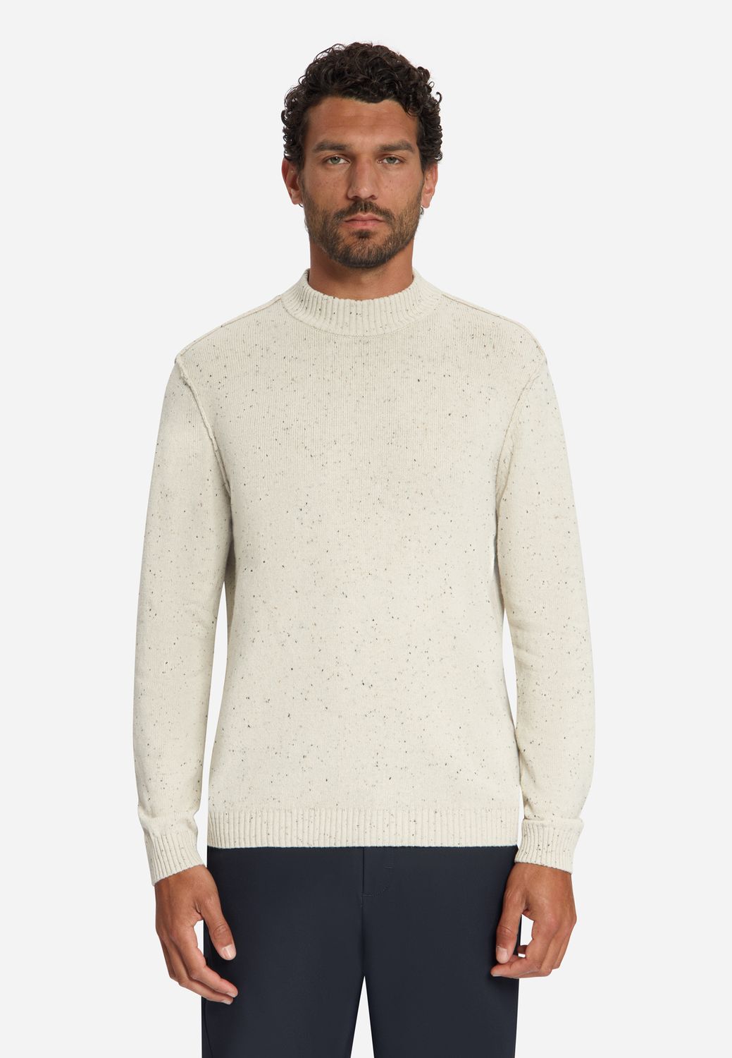 No Excess Pullover Turtle Neck Melange Neps W