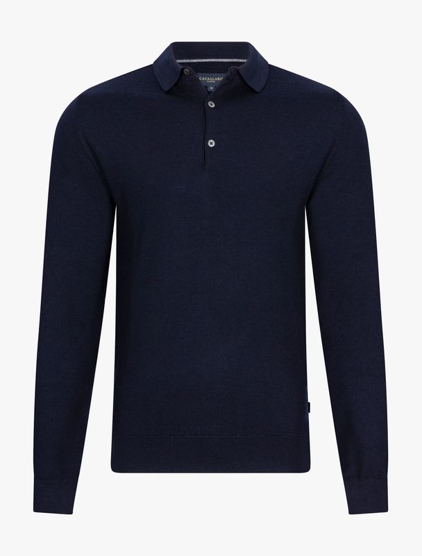 Cavallaro Merino Long Sleeve Polo