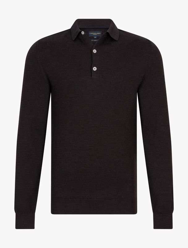 Cavallaro Merino Long Sleeve Polo