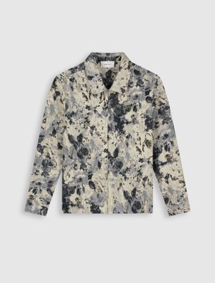 Pure Path Jacquard Flower Full-zip Overshirt