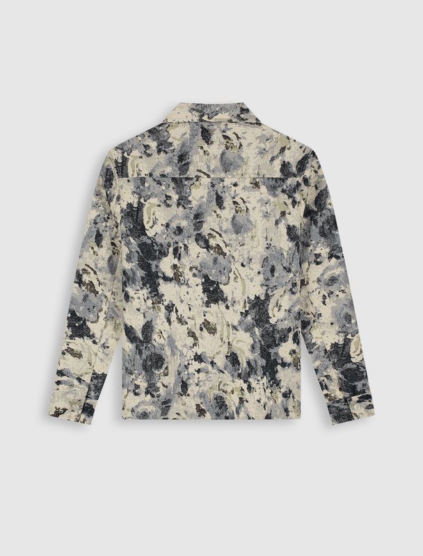 Pure Path Jacquard Flower Full-zip Overshirt