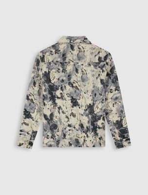 Pure Path Jacquard Flower Full-zip Overshirt