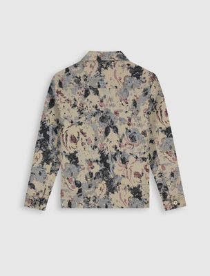 Pure Path Jacquard Flower Full-zip Overshirt