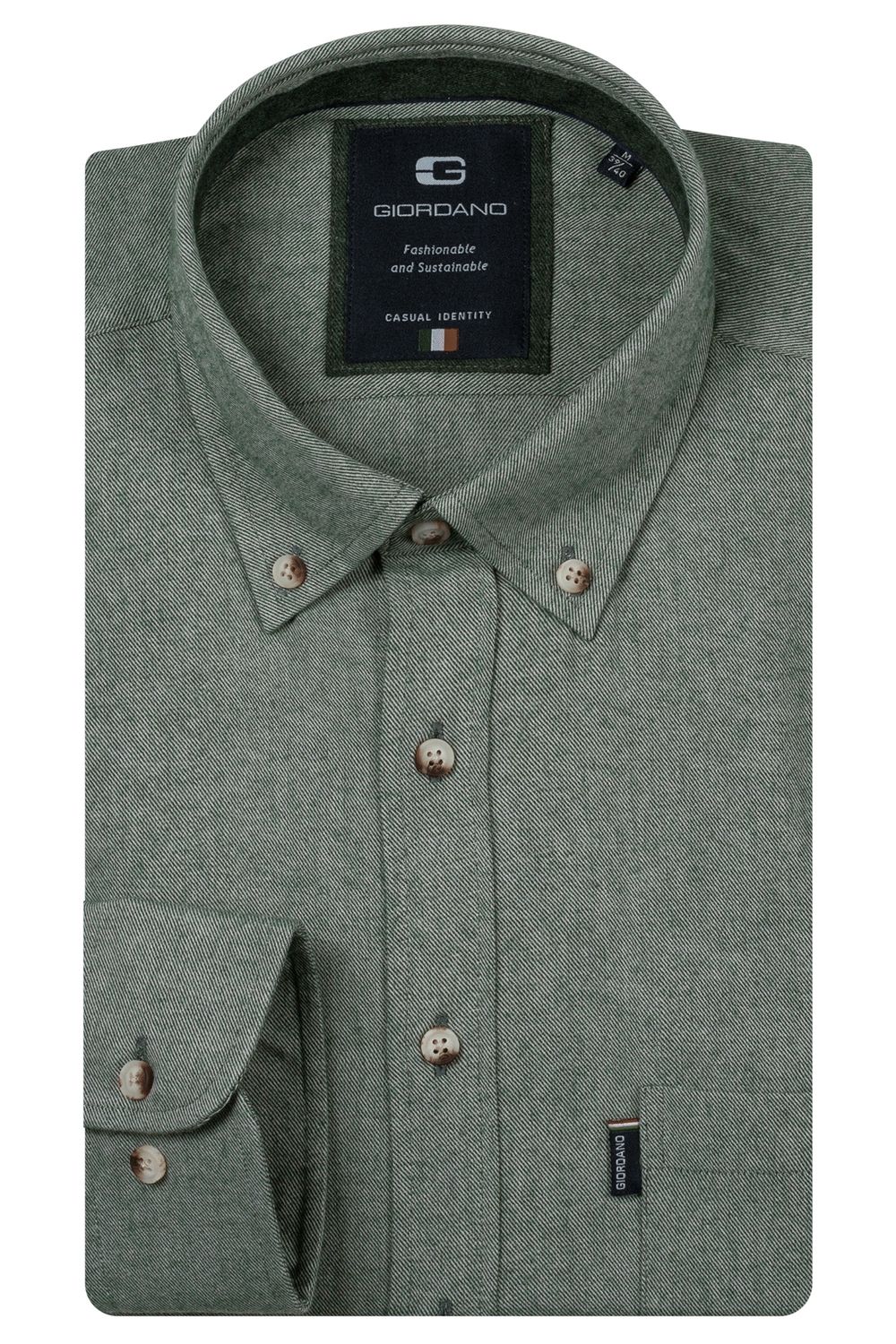 Giordano Dino long sleeve button down Wooltou