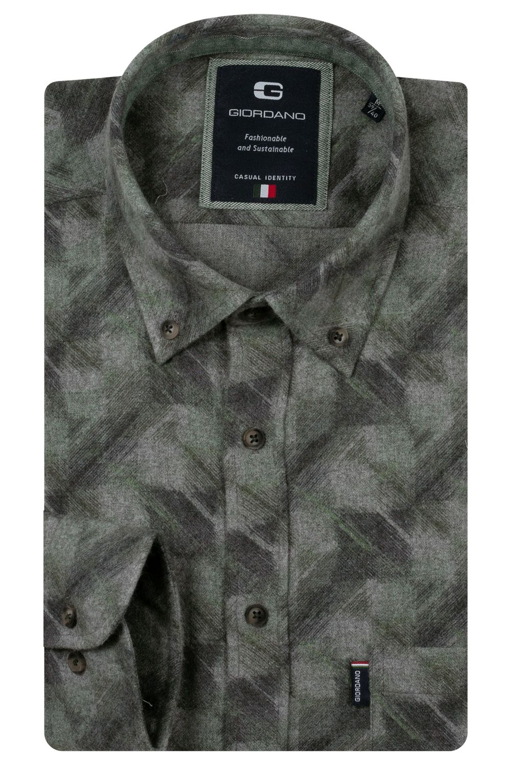 Giordano Dino long sleeve button down Soft br