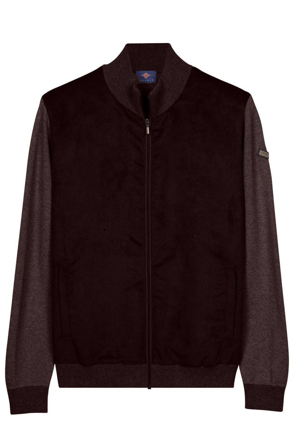 Baileys Cardigan Zip  Front: Suedine+inside