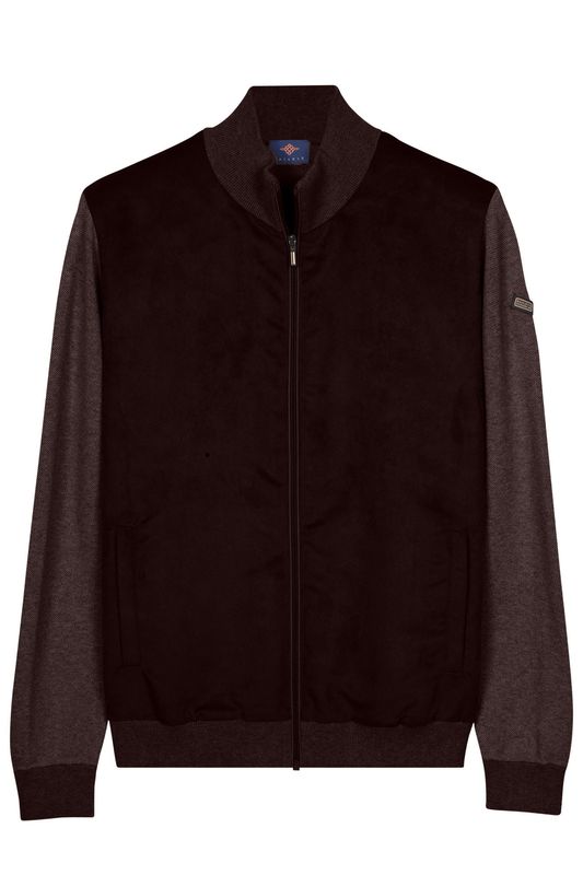 Baileys Cardigan Zip  Front: Suedine+inside