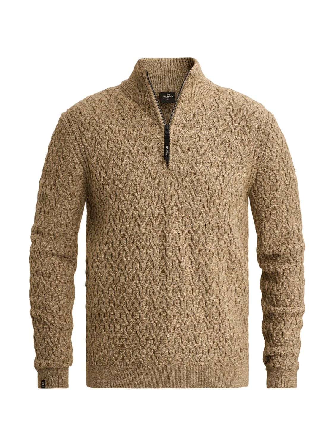 Vanguard Half zip collar wool blend