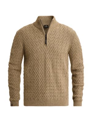 Vanguard Half zip collar wool blend