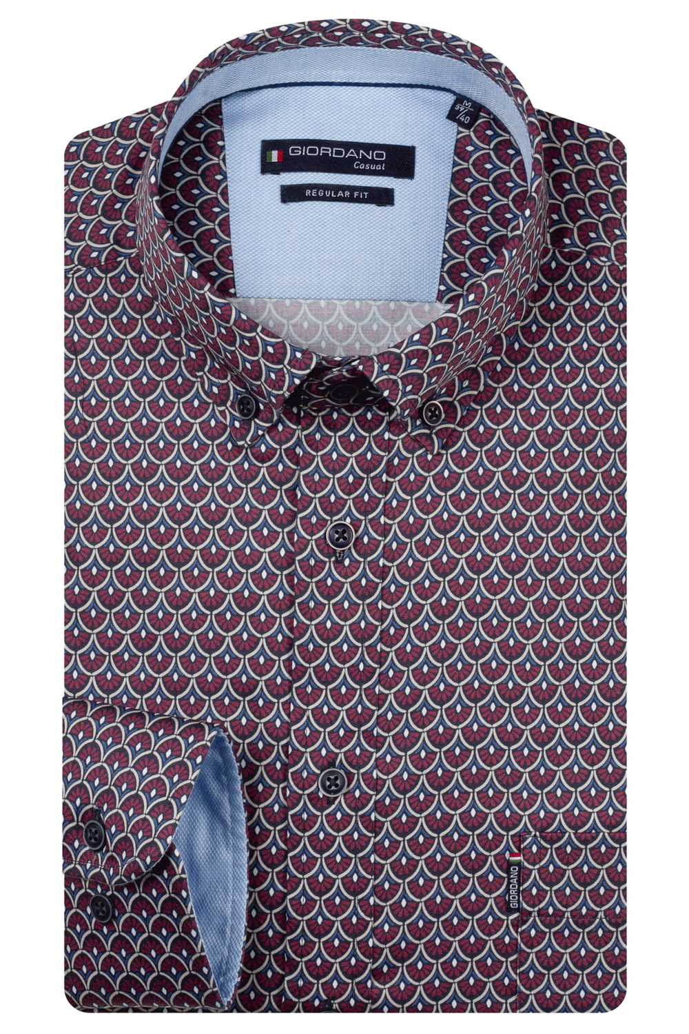 Giordano Dino long sleeve button down Satin s