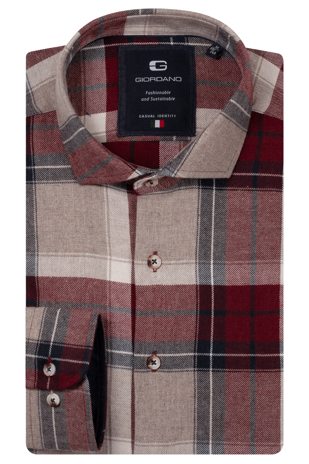 Giordano Row long sleeve semi cutaway Brushed
