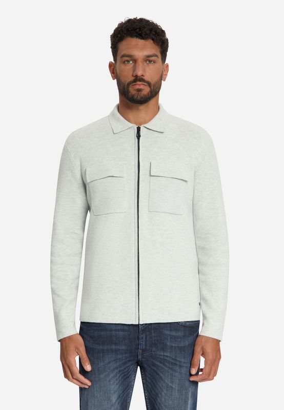No Excess Cardigan Full Zip Melange Soft Touc