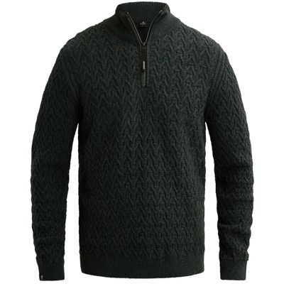 Vanguard Half zip collar wool blend
