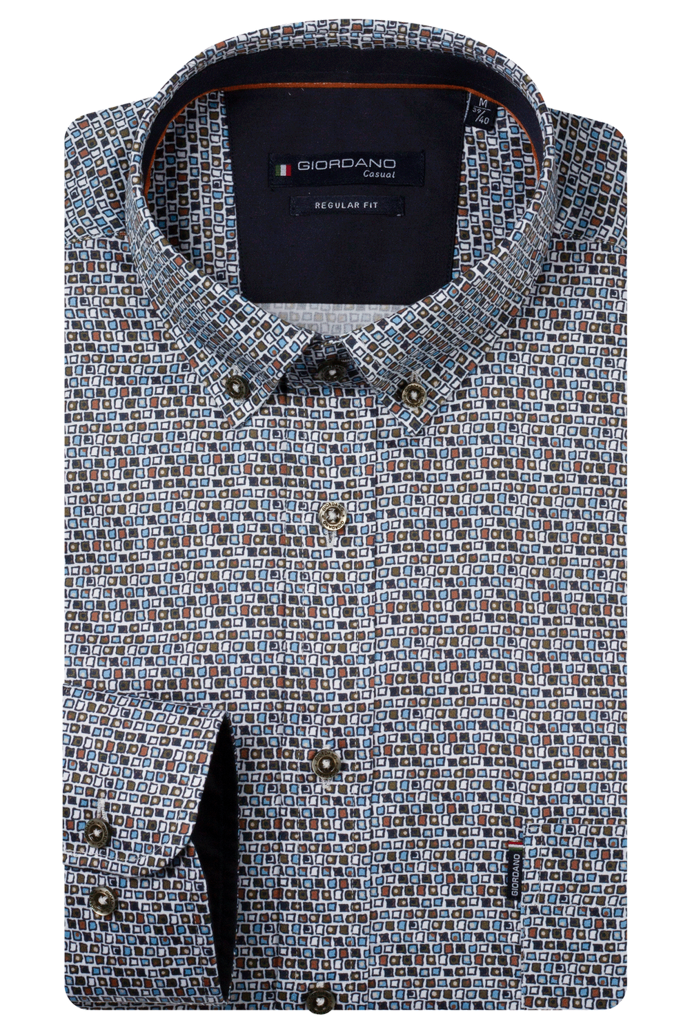 Giordano Dino long sleeve button down Satin s