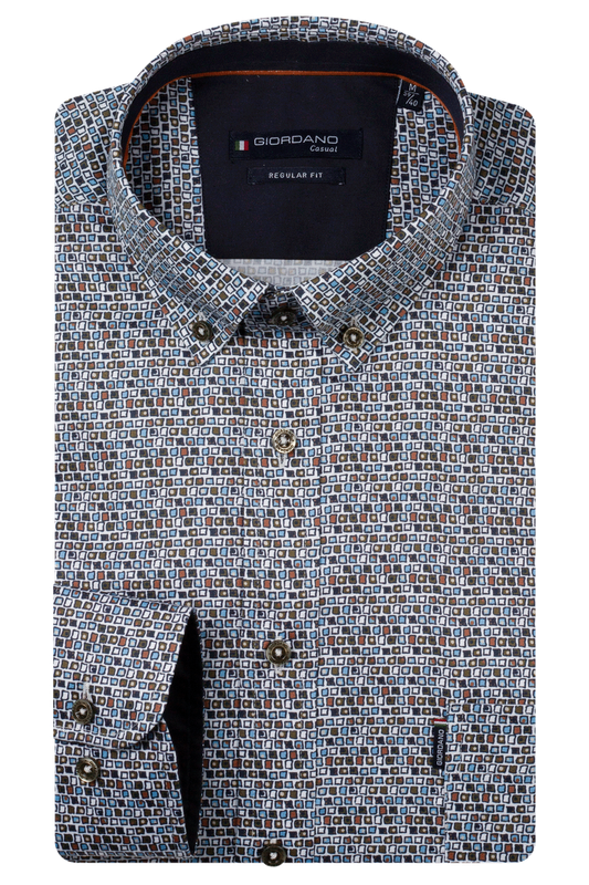 Giordano Dino long sleeve button down Satin s