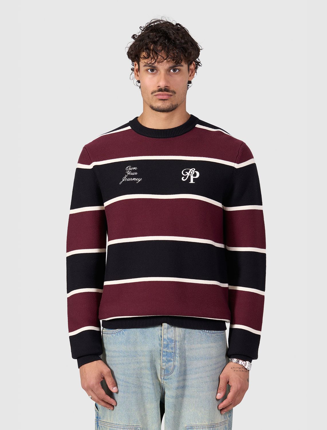 Pure Path Striped Knit Sweater