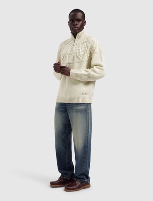 Pure Path Heavy Cable Knit Sweater