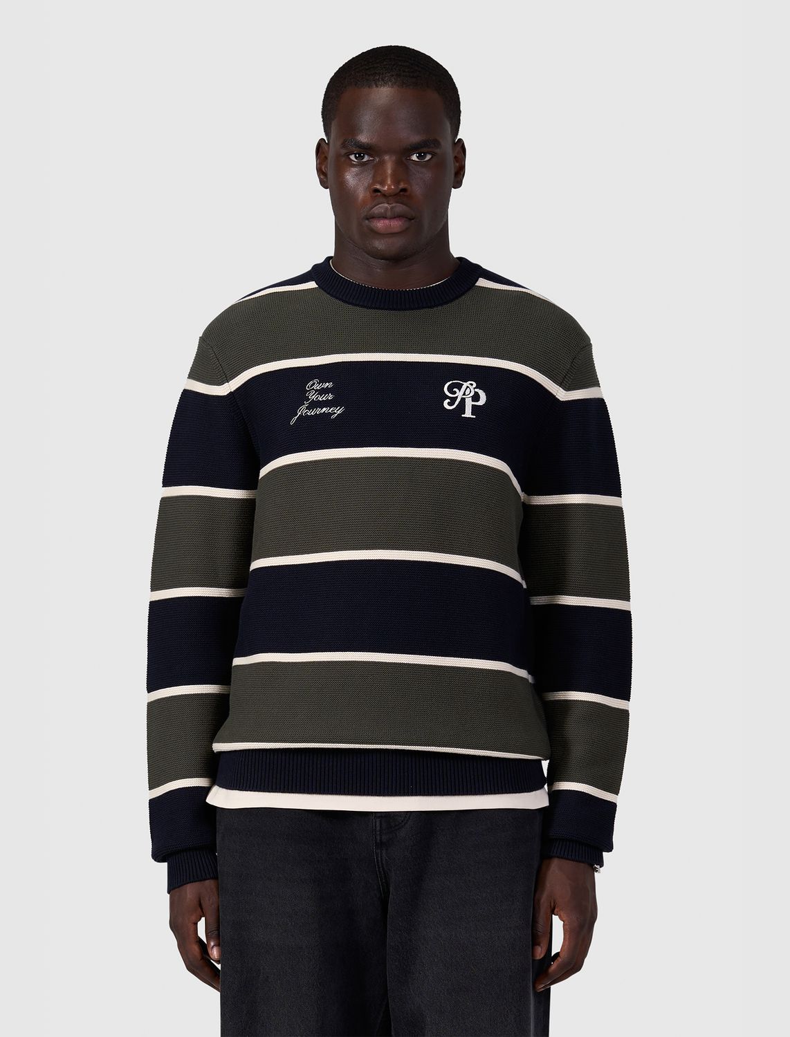 Pure Path Striped Knit Sweater