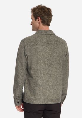 No Excess Overshirt Full Zip Melange Twill Ef
