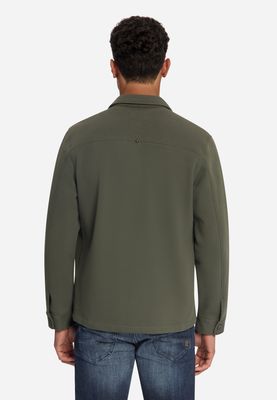 No Excess Overshirt Full Button Pique Sweat