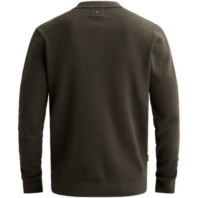 PME Legend Long sleeve polo structure knit