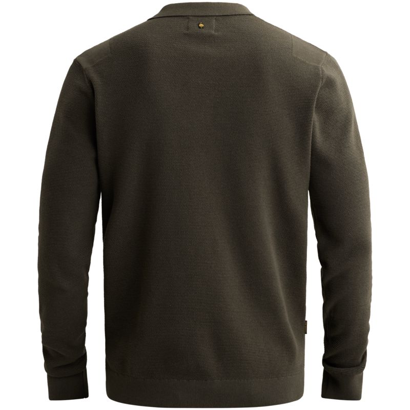 PME Legend Long sleeve polo structure knit