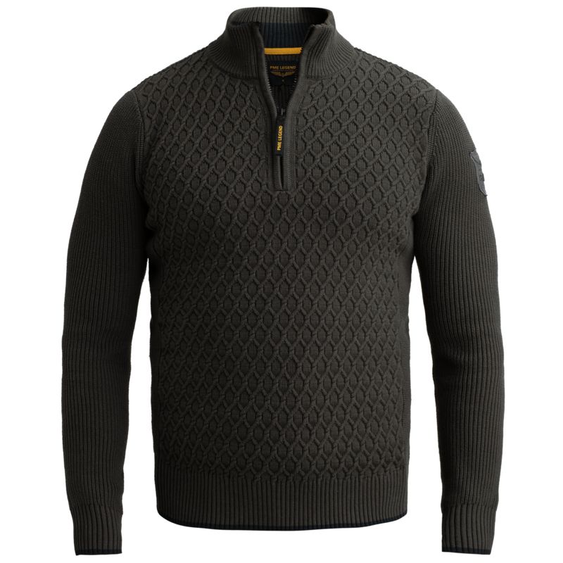 PME Legend Half zip collar cotton mix yarn