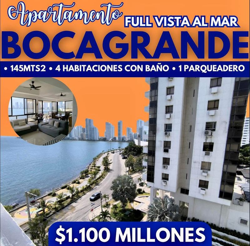 SÚPER APTO EN BOCAGRANDE