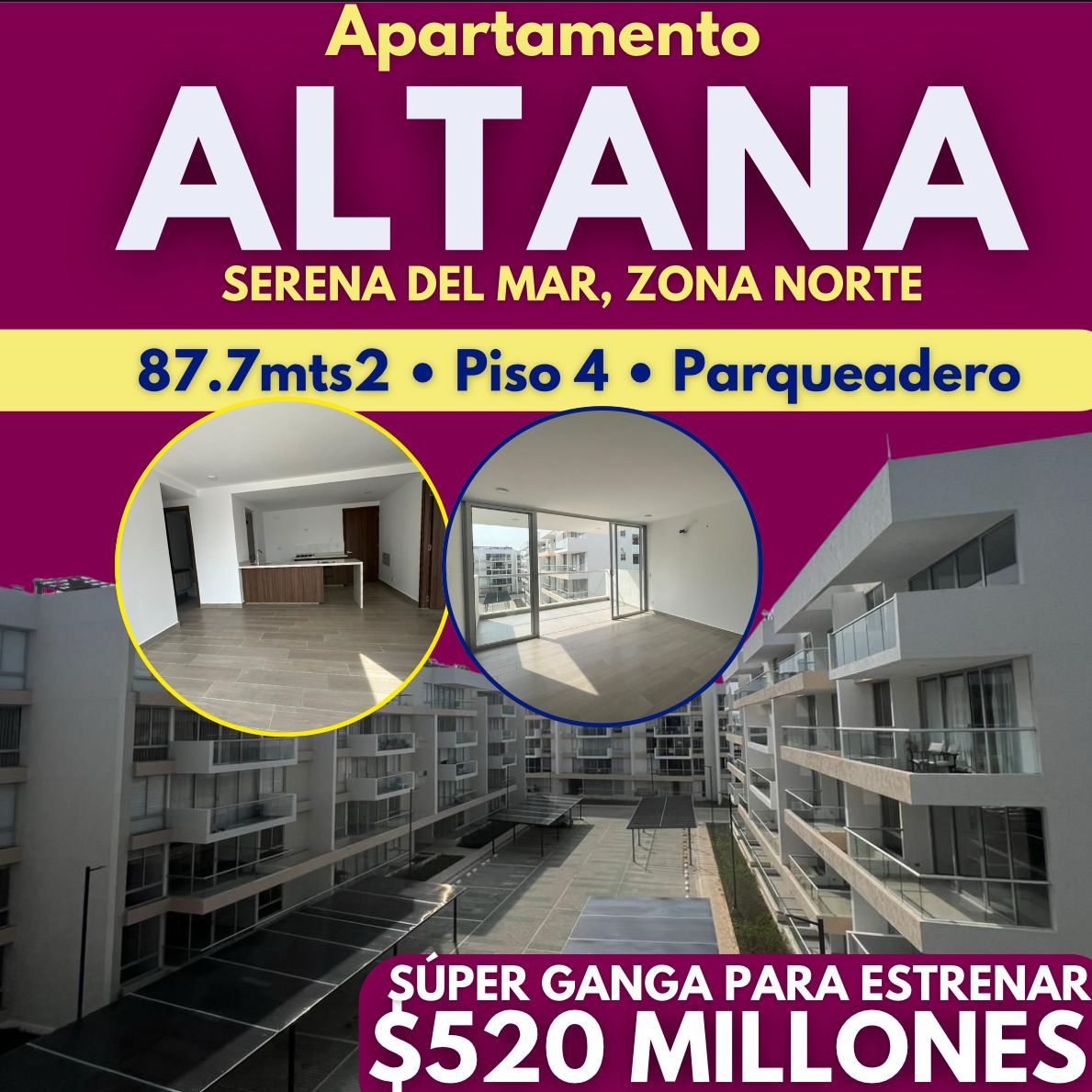 Apto Altanas Serena del mar