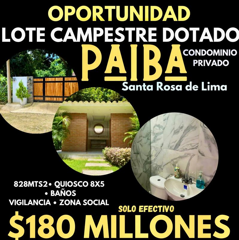 LOTE CAMPESTRE DOTADO EN PAIBA
