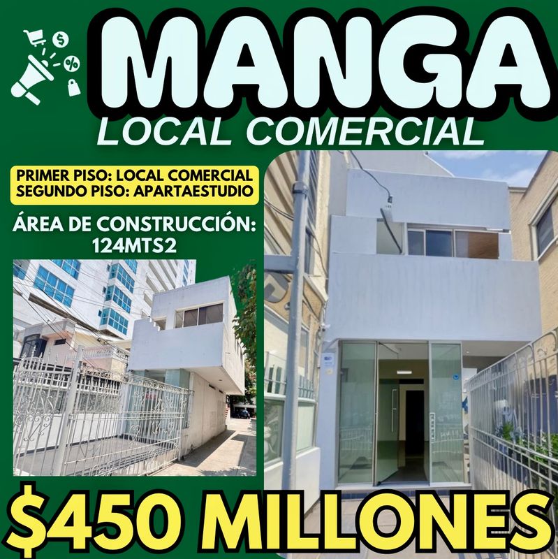 LOCAL COMERCIAL + APARTAESTUDIO EN MANGA